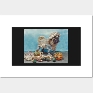 Pug Dog Scarecrow Posters and Art